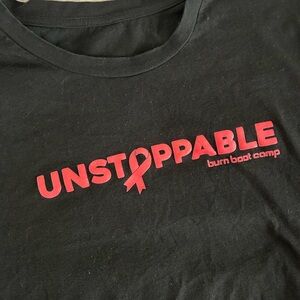 Burn Bootcamp Unstoppable Breast Cancer Awareness t shirt
